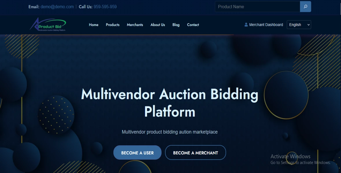 ProductBid - Multivendor Auction Bidding Platform